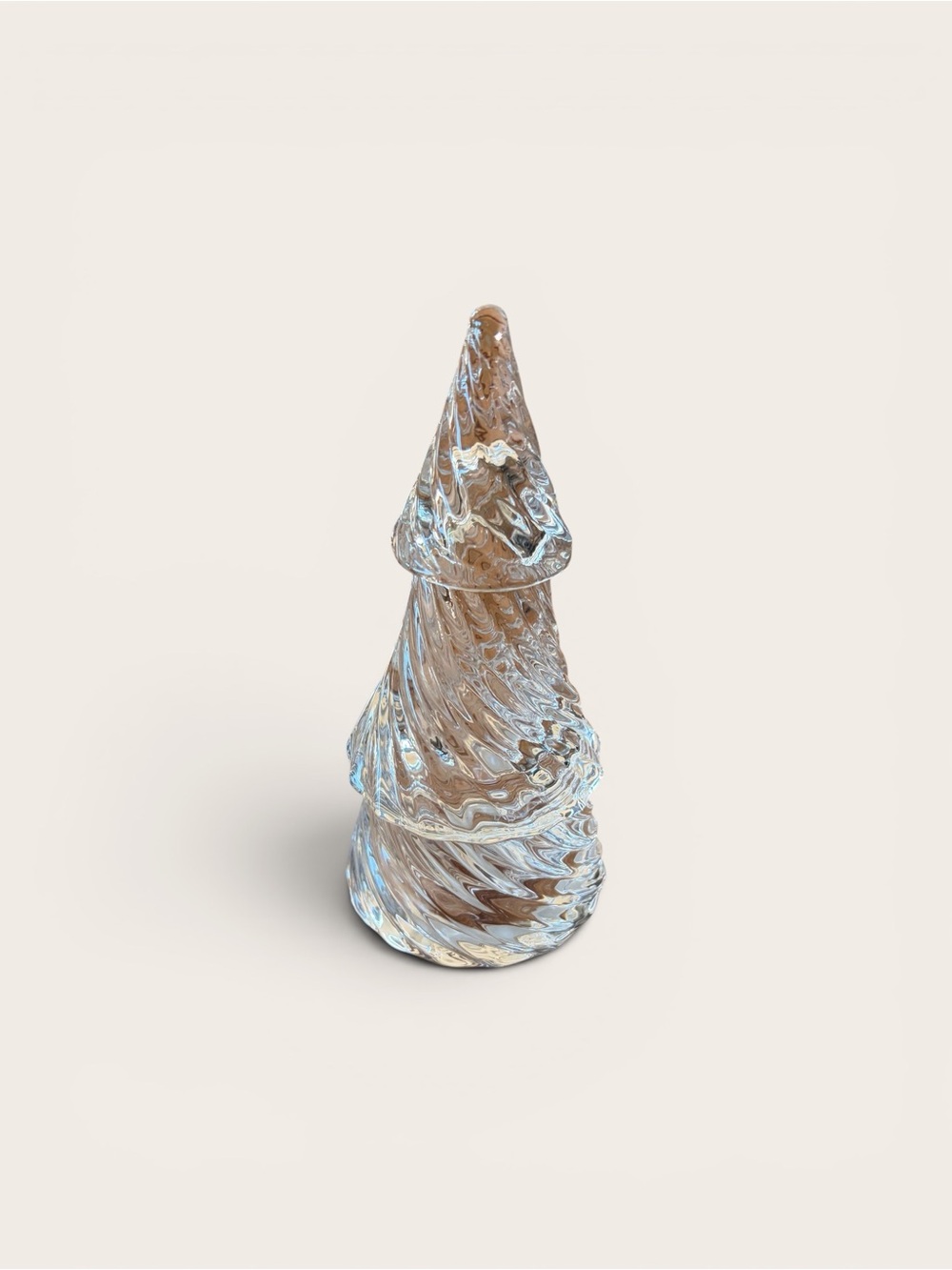 TAG Clear Swirled Glass Tree Votive Holder